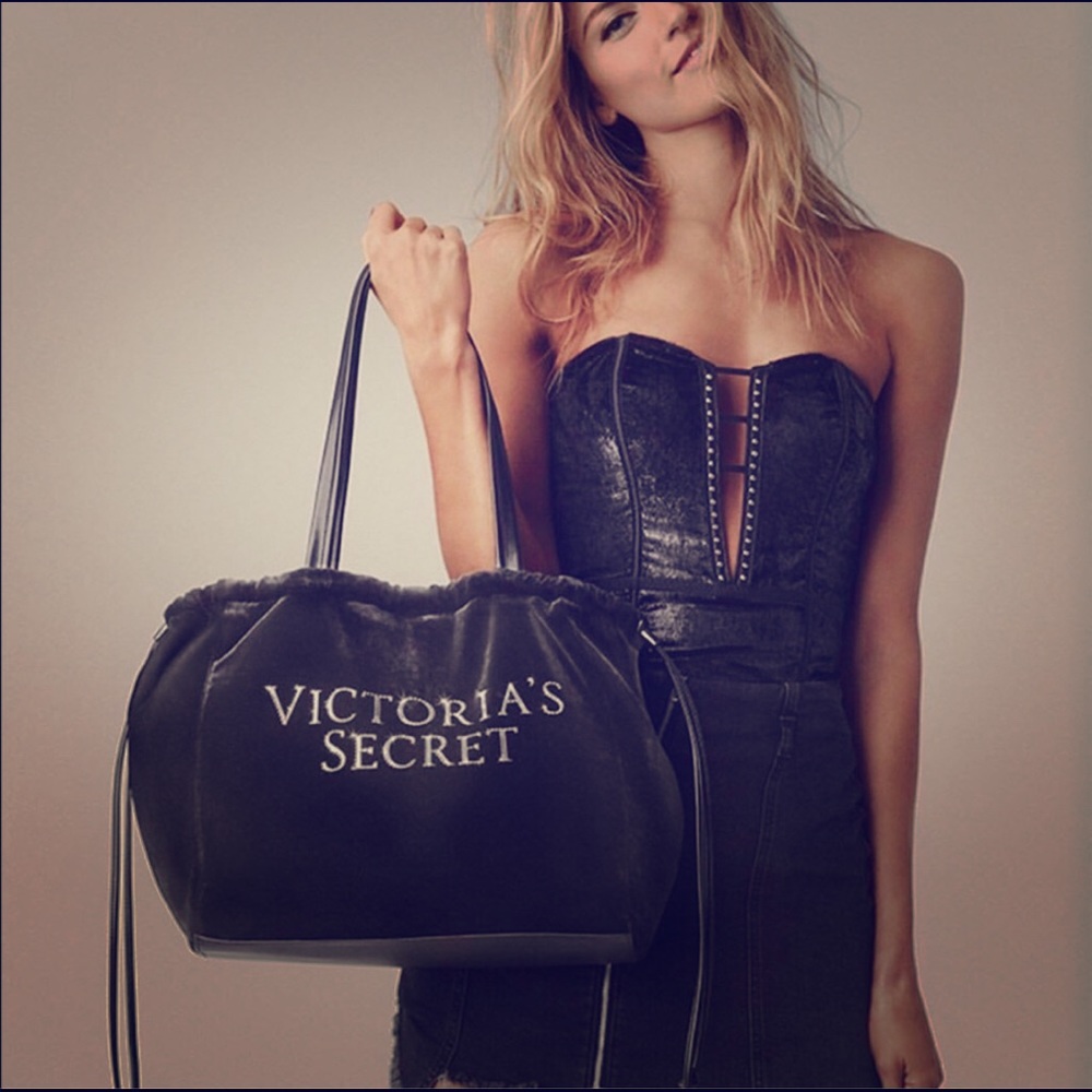 Victoria’s Secret Velvet Luxe Drawstring Tote NWOT